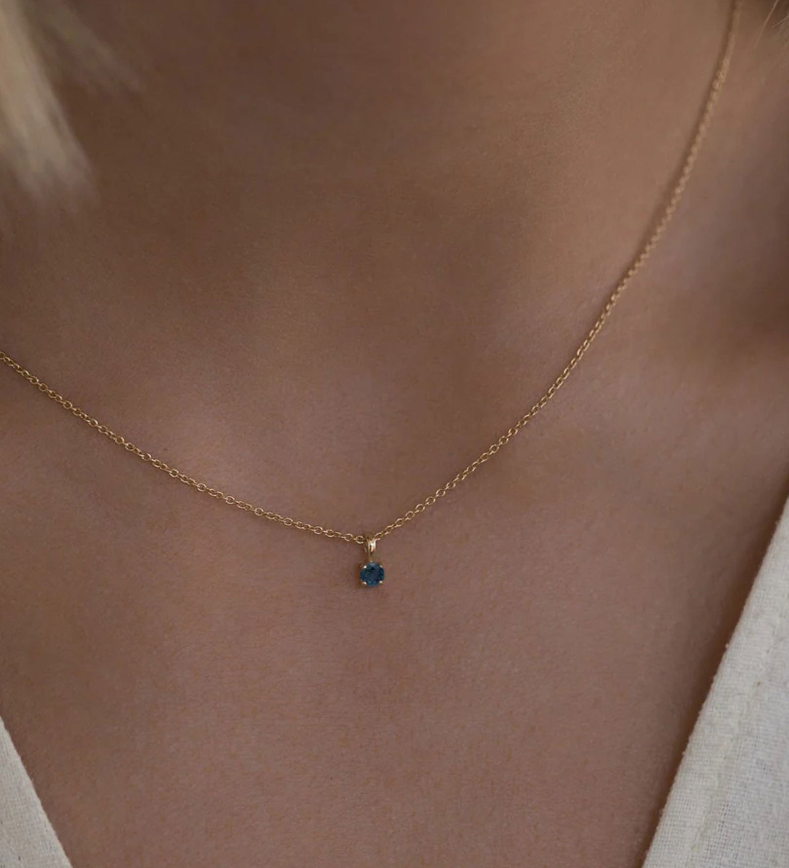 Leah Alexandra-Birthstone Necklace-Necklaces-14k Gold Vermeil, 14k Gold Filled, Sapphire - September-Blue Ruby Jewellery-Vancouver Canada