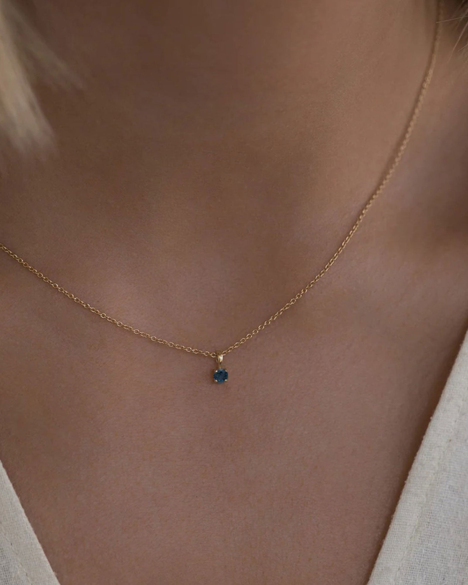 Leah Alexandra-Birthstone Necklace-Necklaces-14k Gold Vermeil, 14k Gold Filled, Sapphire - September-Blue Ruby Jewellery-Vancouver Canada