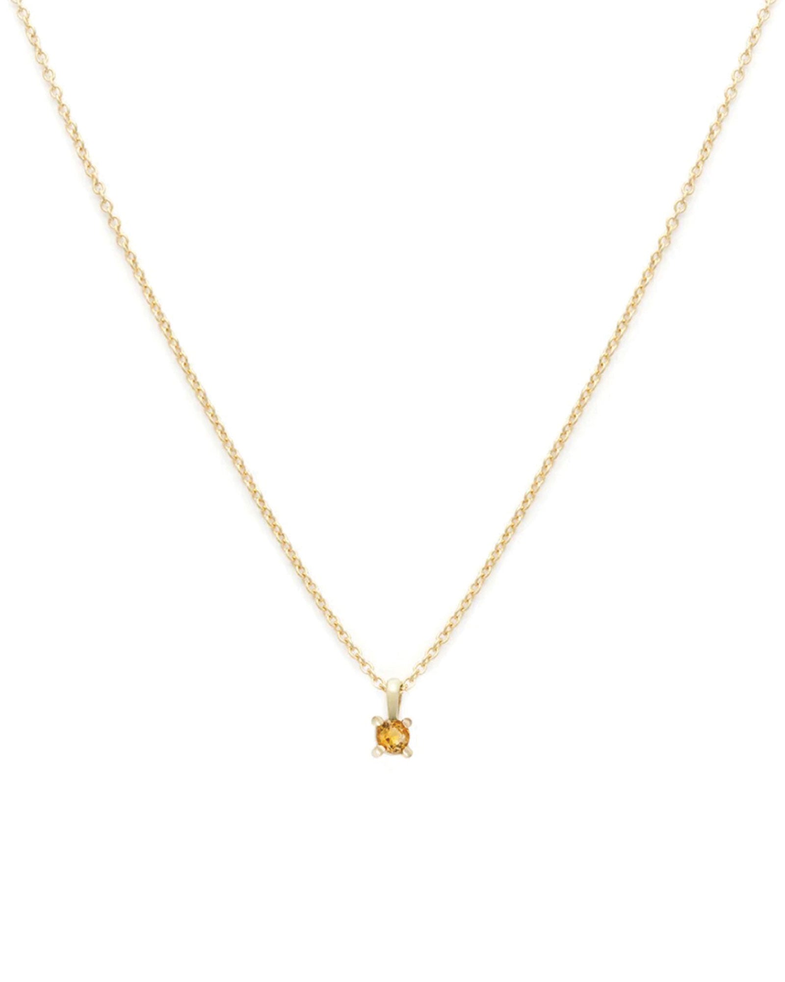 Leah Alexandra-Birthstone Necklace-Necklaces-14k Gold Vermeil, 14k Gold Filled, Citrine - November-Blue Ruby Jewellery-Vancouver Canada