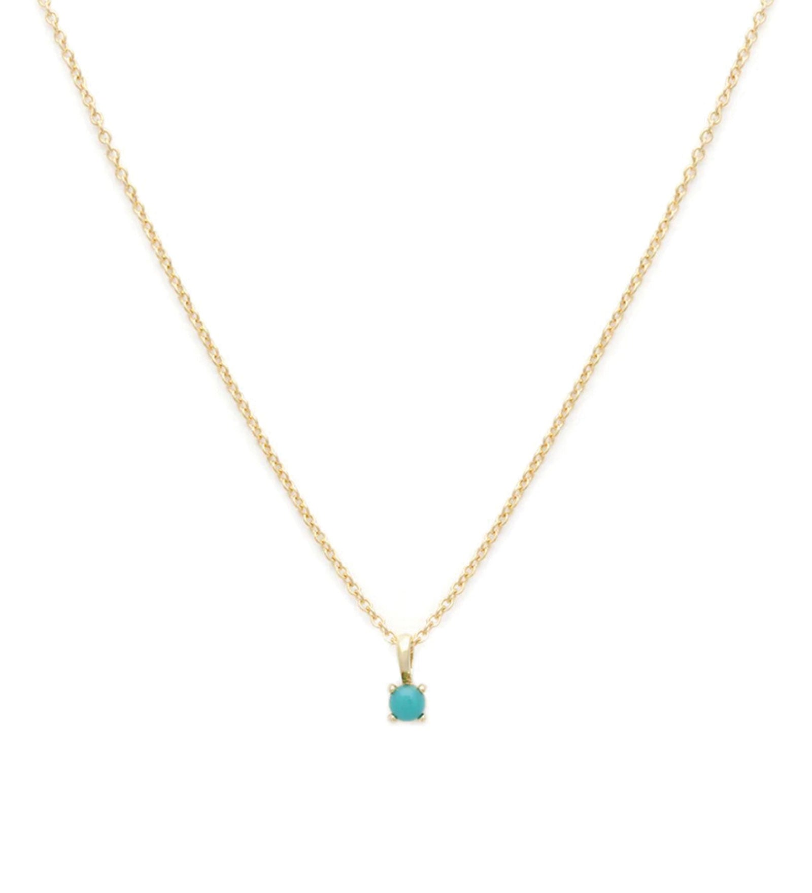 Leah Alexandra-Birthstone Necklace-Necklaces-14k Gold Vermeil, 14k Gold Filled, Turquoise - December-Blue Ruby Jewellery-Vancouver Canada