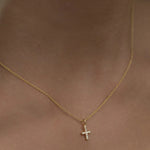 Cross Necklace 14k Gold Vermeil, 14k Gold Filled, Cubic Zirconia