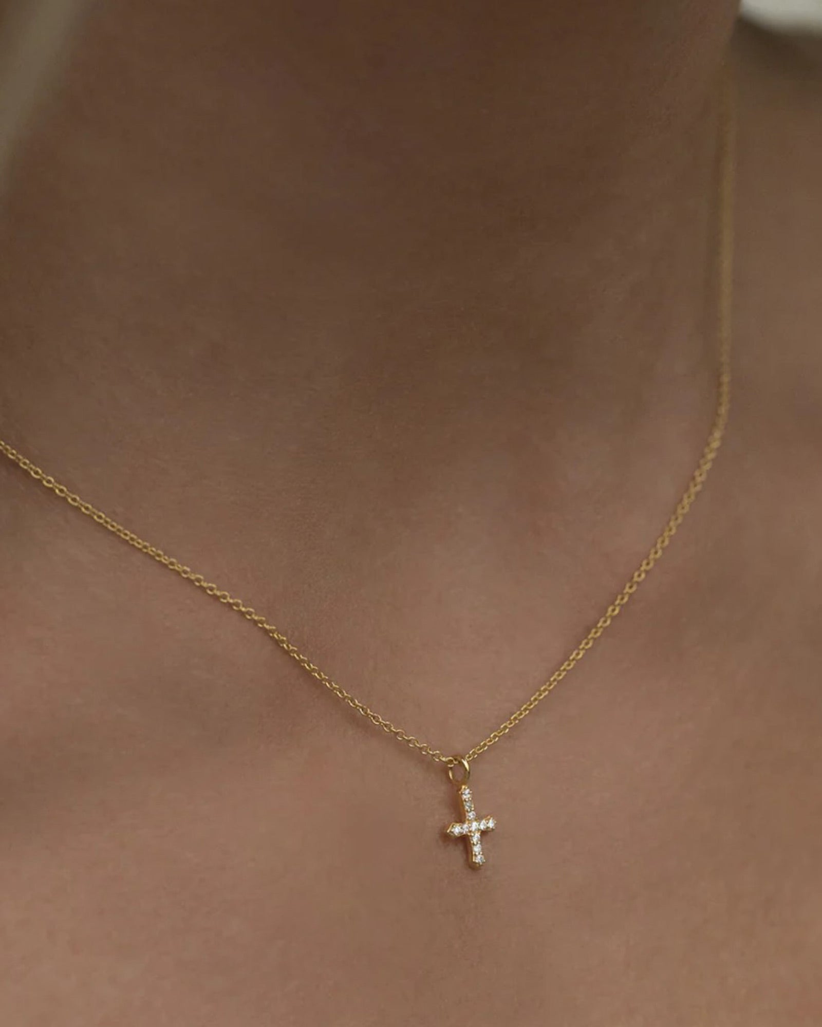 Cross Necklace 14k Gold Vermeil, 14k Gold Filled, Cubic Zirconia