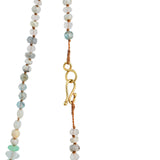 Mixed Stone Beaded Necklace 9k Yellow Gold, Labradorite