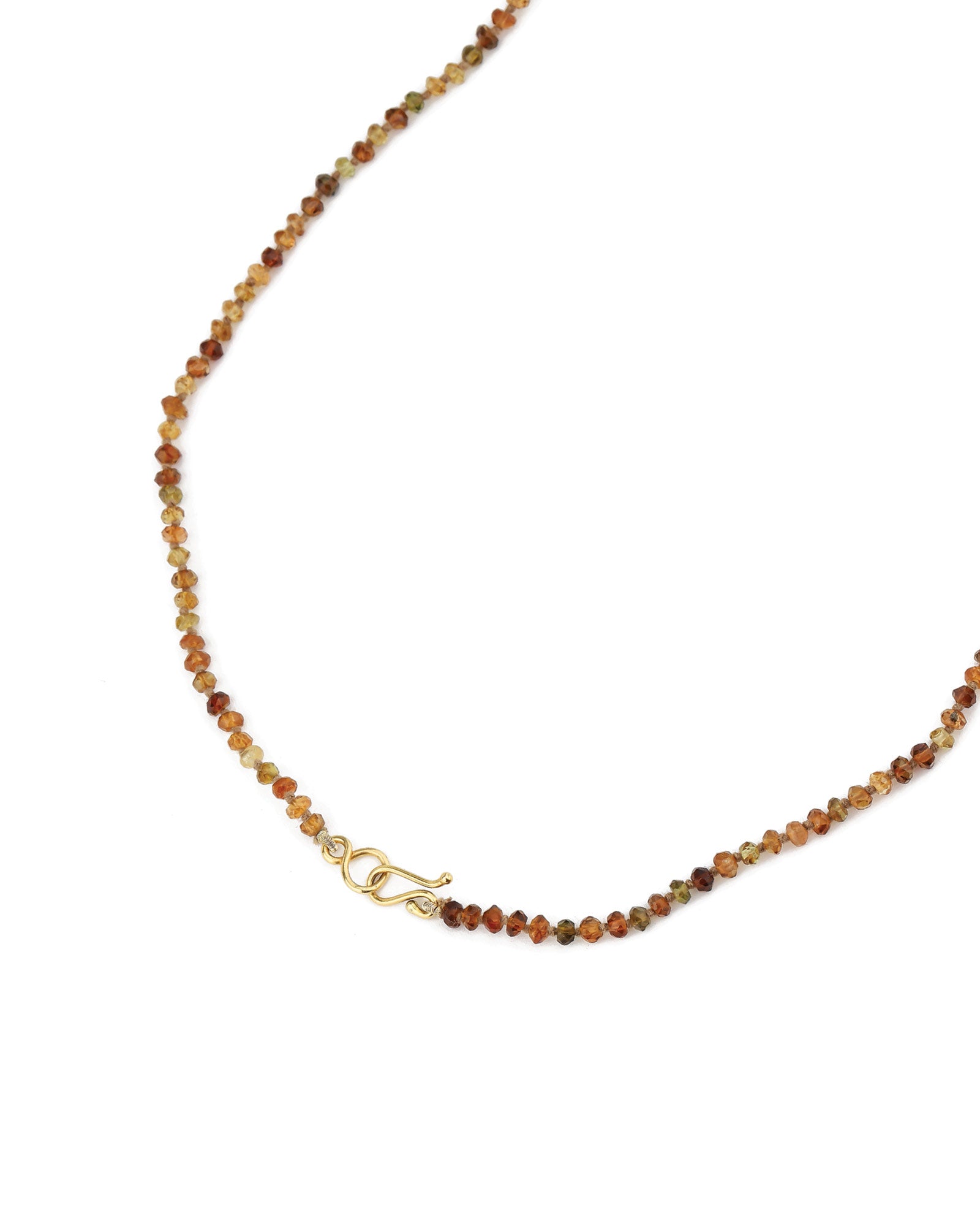 Stone Knot Necklace 9k Yellow Gold, Tourmaline