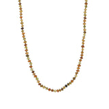 Lena Skadegard-Stone Knot Necklace-Necklaces-9k Yellow Gold, Tourmaline-Blue Ruby Jewellery-Vancouver Canada