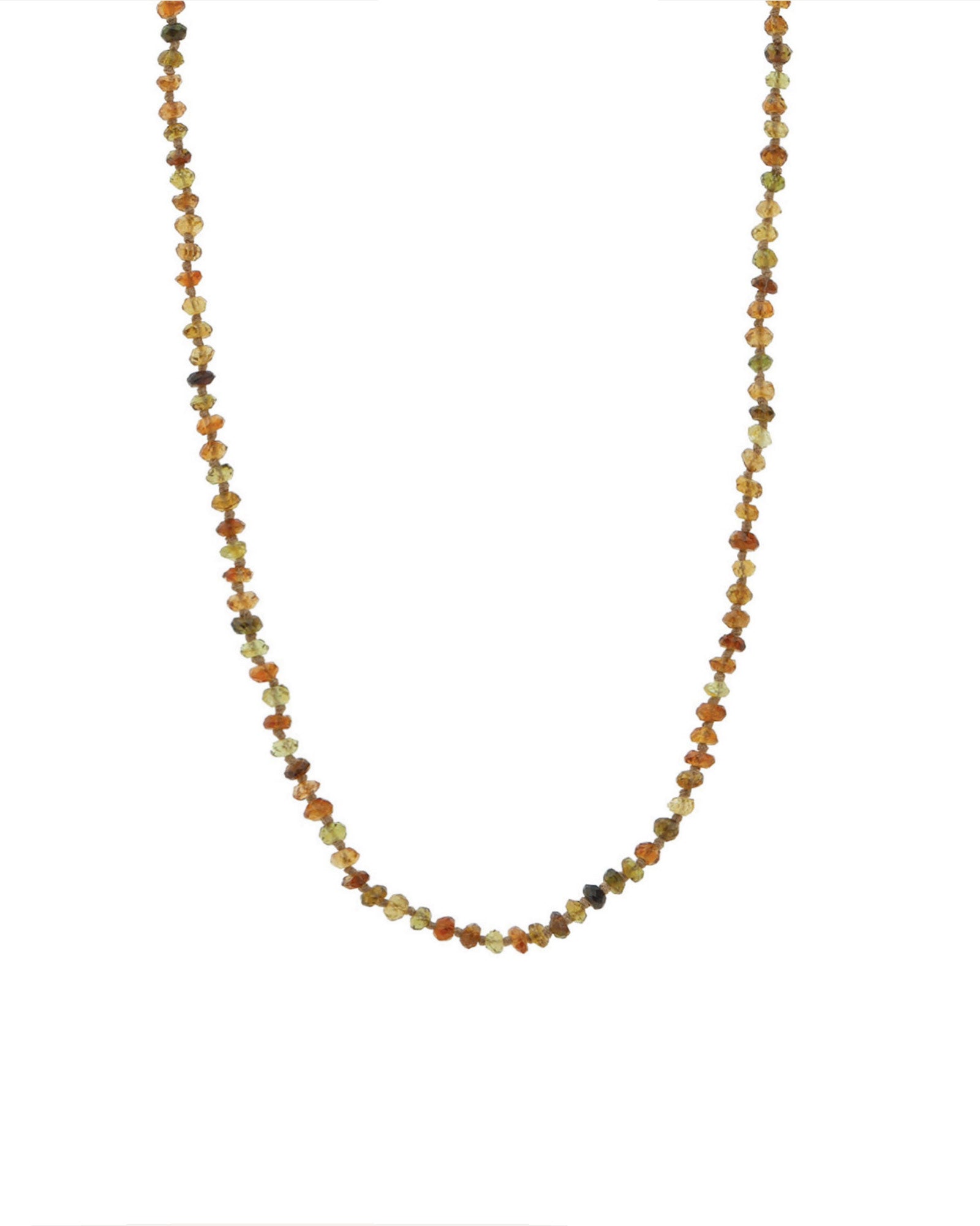 Lena Skadegard-Stone Knot Necklace-Necklaces-9k Yellow Gold, Tourmaline-Blue Ruby Jewellery-Vancouver Canada