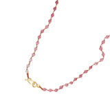 Stone Knot Necklace 9k Yellow Gold, Pink Tourmaline