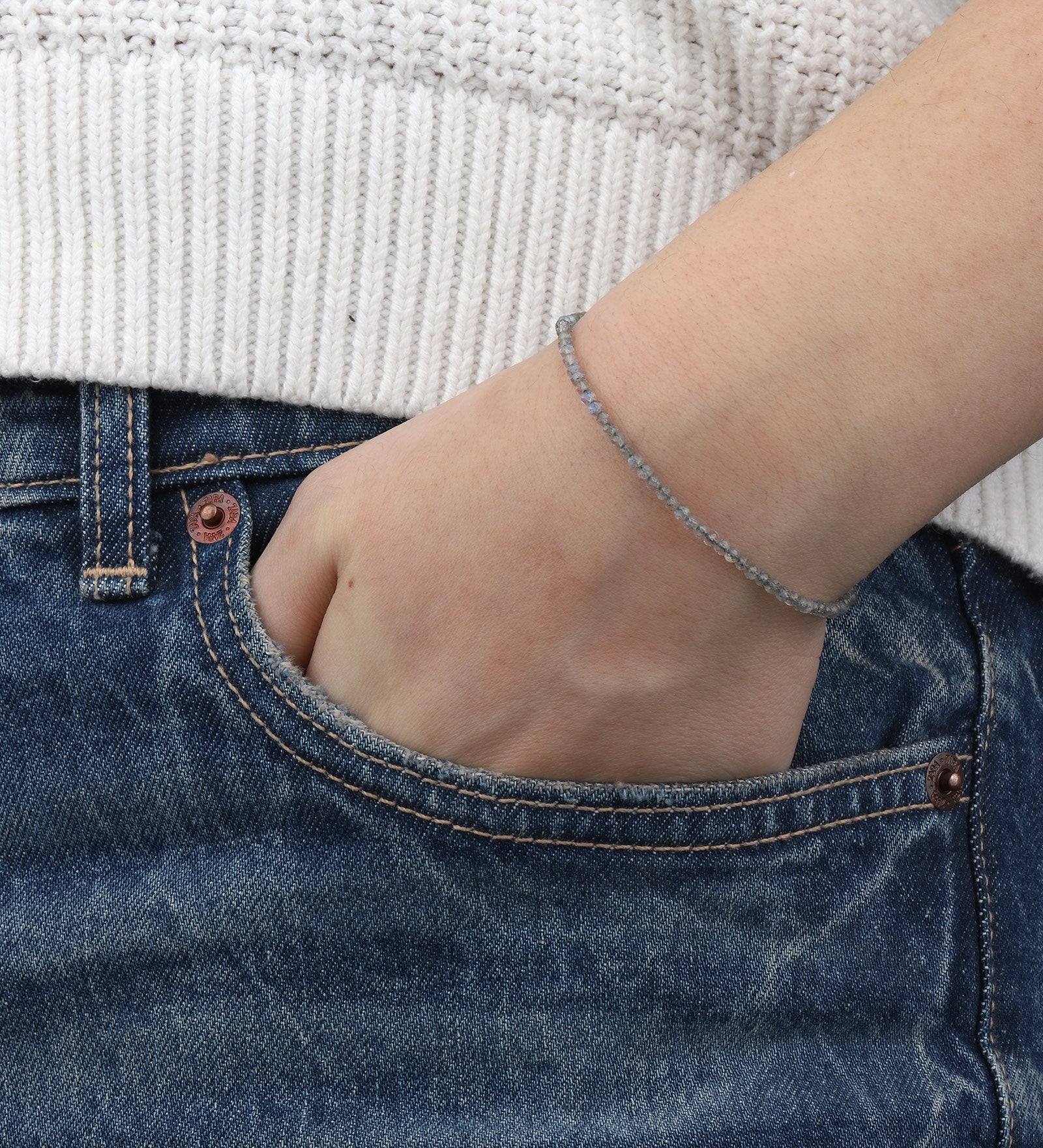 Stone Bracelet 9k Yellow Gold, Labradorite