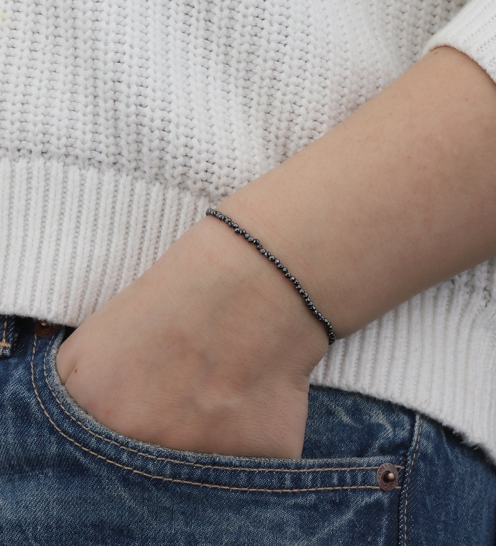 Stone Tassel Bracelet Hematite