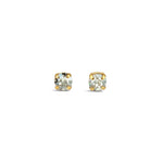 La Vie Parisienne-Round Crystal Studs | 6mm-Earrings-14k Gold Plated, Shade Crystal-Blue Ruby Jewellery-Vancouver Canada