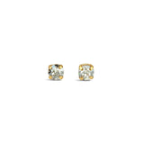 La Vie Parisienne-Round Crystal Studs | 6mm-Earrings-14k Gold Plated, Shade Crystal-Blue Ruby Jewellery-Vancouver Canada