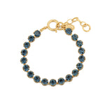 Crystal Bracelet | 7mm 14k Gold Plated, Midnight Crystal