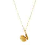 Round Locket 14k Gold Plated