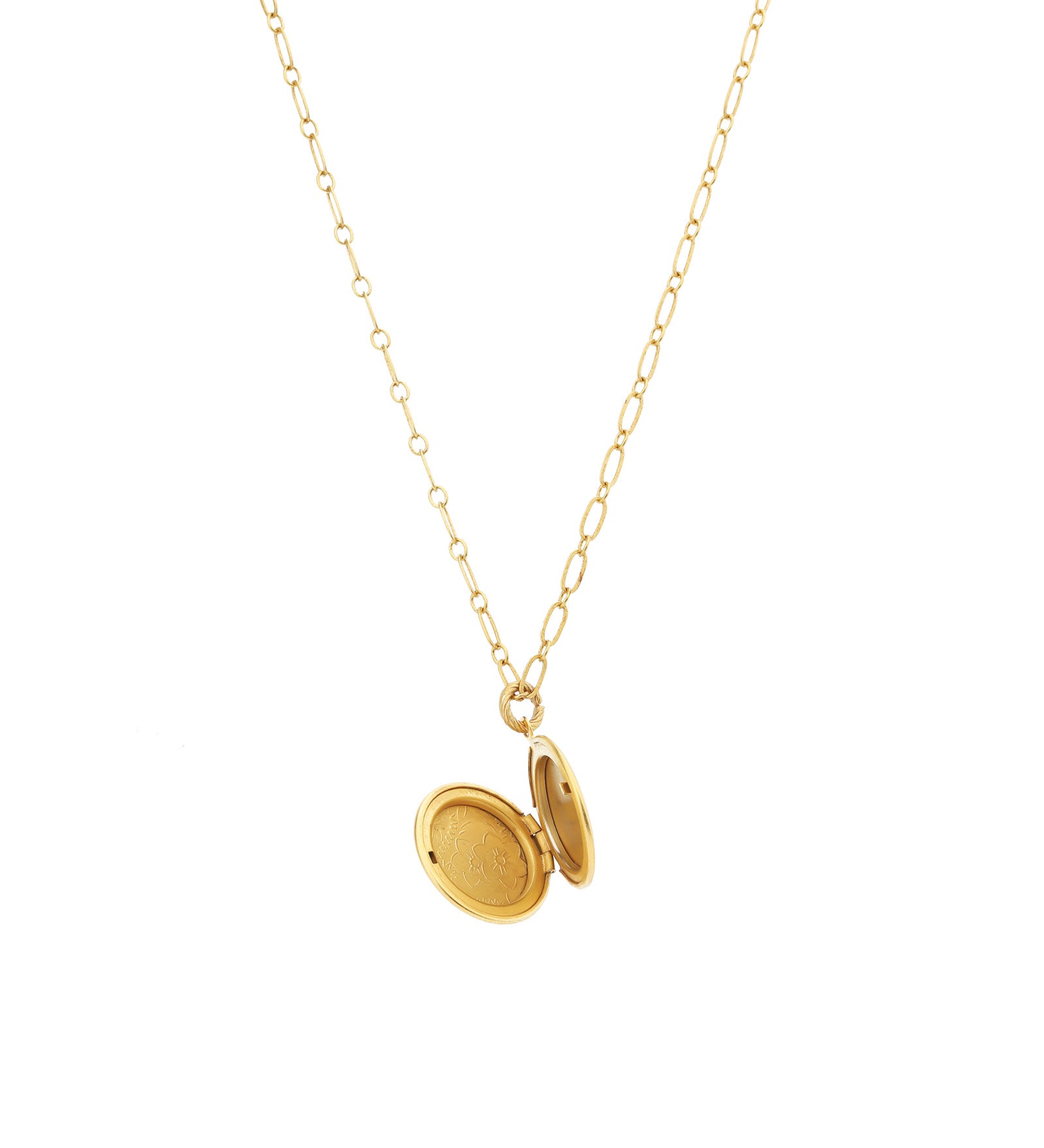 Round Locket 14k Gold Plated