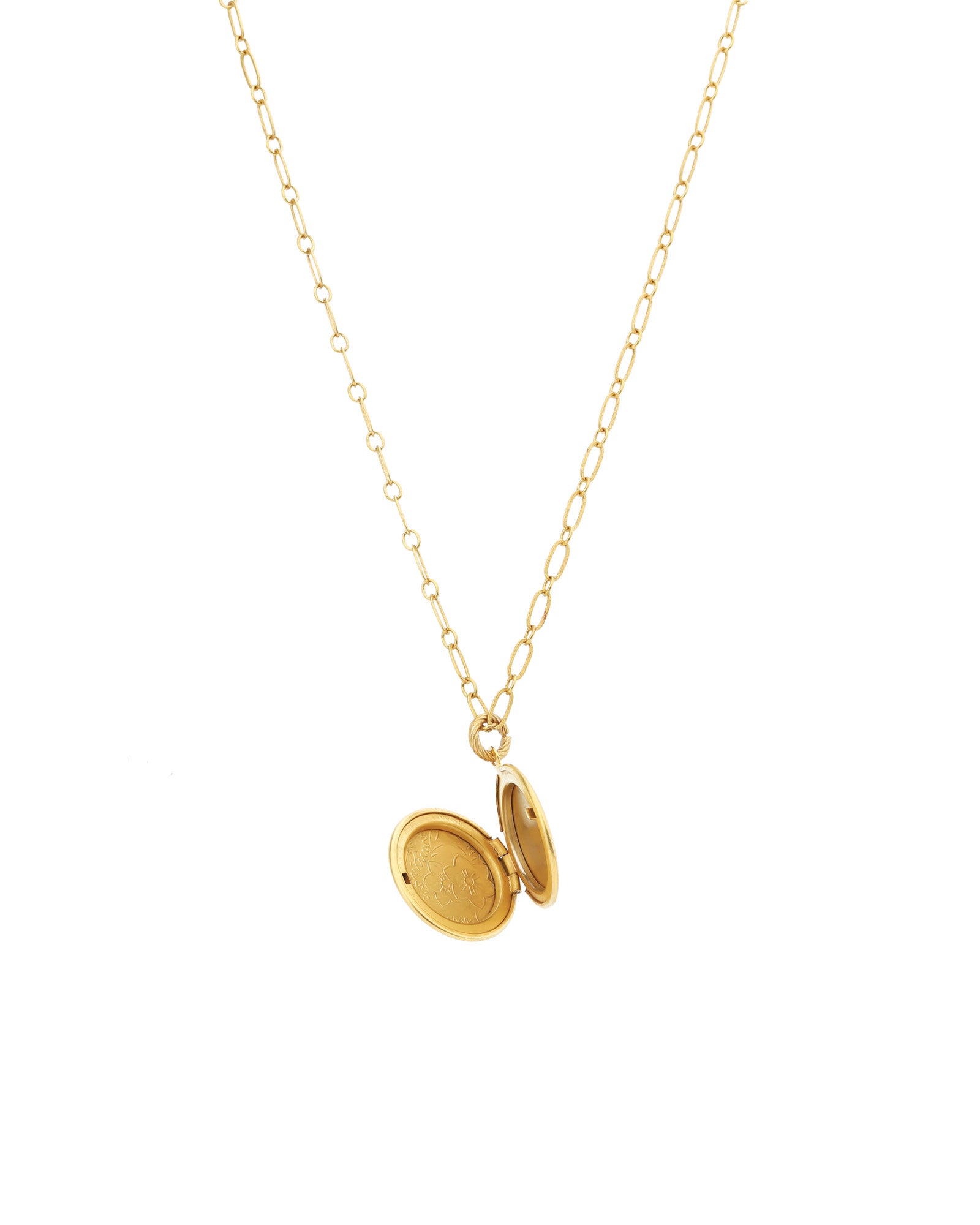 Round Locket 14k Gold Plated