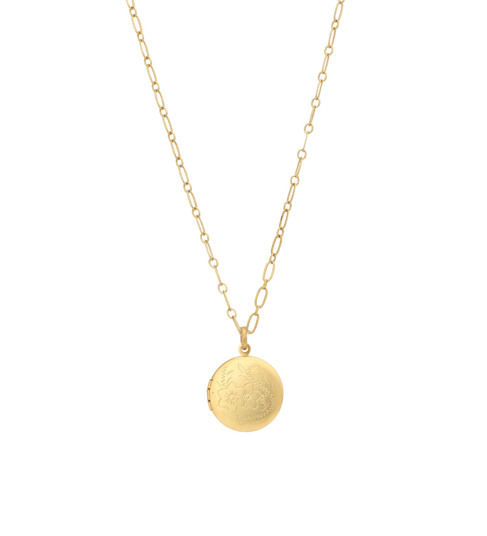 Round Locket 14k Gold Plated