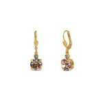 La Vie Parisienne-Round Crystal Hooks | 8mm-Earrings-14k Gold Plated, Blush Crystal-Blue Ruby Jewellery-Vancouver Canada