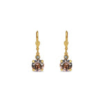 La Vie Parisienne-Round Crystal Hooks | 8mm-Earrings-14k Gold Plated, Blush Crystal-Blue Ruby Jewellery-Vancouver Canada