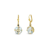 La Vie Parisienne-Round Crystal Hooks | 13mm-Earrings-14k Gold Plated, Moonlight Crystal-Blue Ruby Jewellery-Vancouver Canada