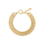 Zig Zag Link Bracelet 14k Gold Plated