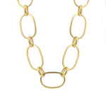 Oval Link Chain Necklace 14k Gold Plated