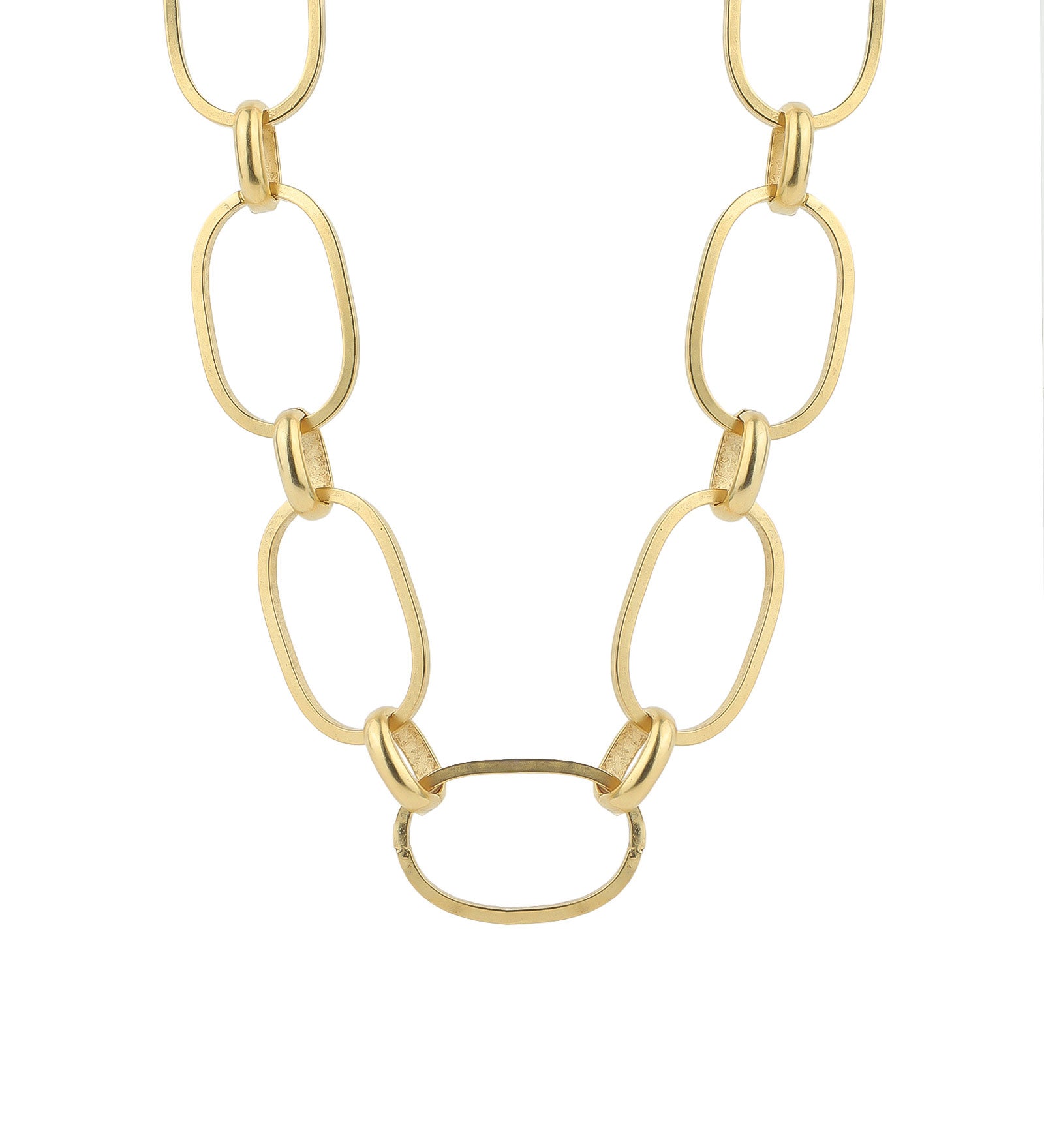 Oval Link Chain Necklace 14k Gold Plated