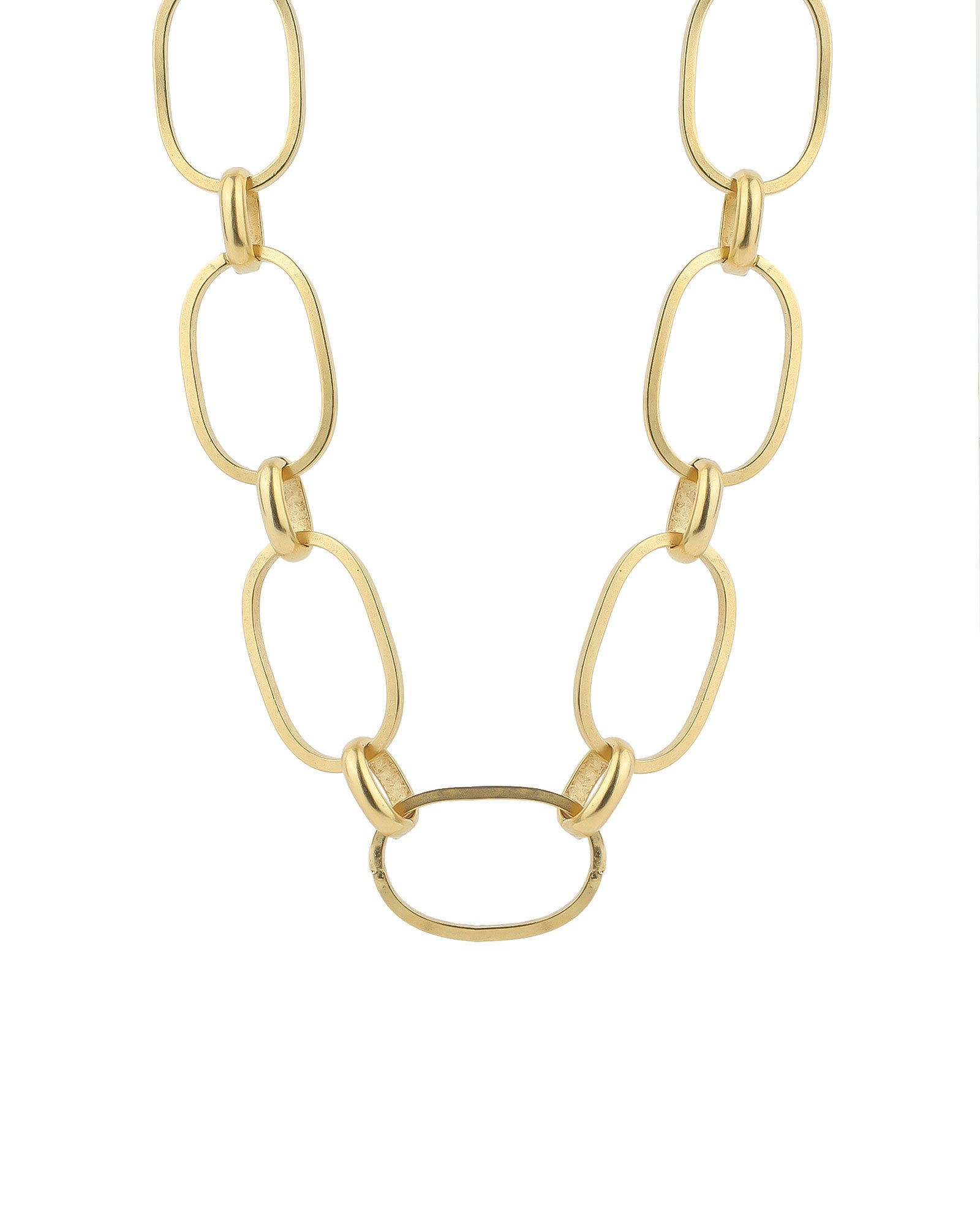 Oval Link Chain Necklace 14k Gold Plated