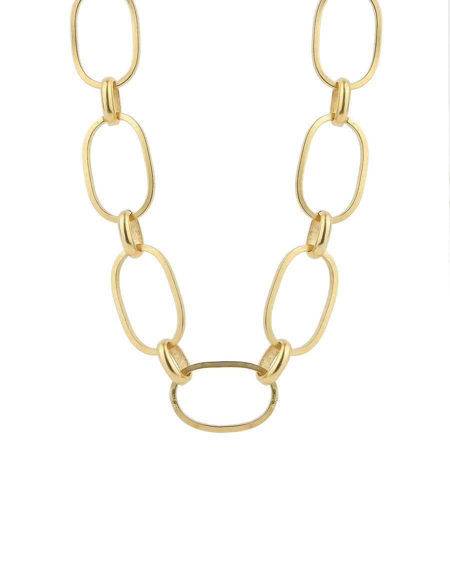 Oval Link Chain Necklace 14k Gold Plated