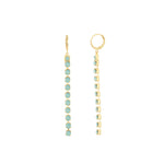 La Vie Parisienne-Long Medium Crystal Drop Hooks-Earrings-14k Gold Plated, Pacific Opal Crystal-Blue Ruby Jewellery-Vancouver Canada