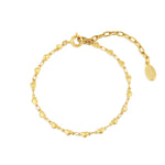 Tiny Heart Chain Bracelet 14k Gold Plated