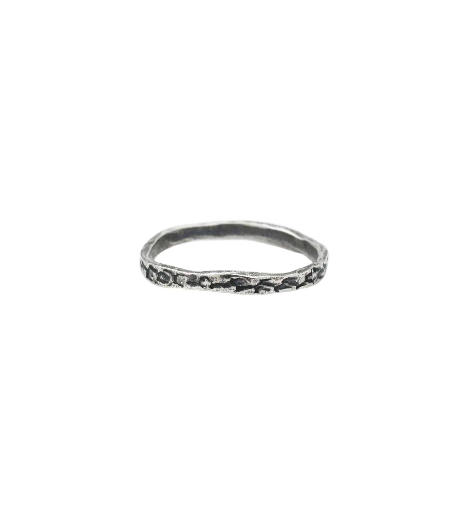 Snakeskin Ring | 2mm Oxidized Sterling Silver / 8.5