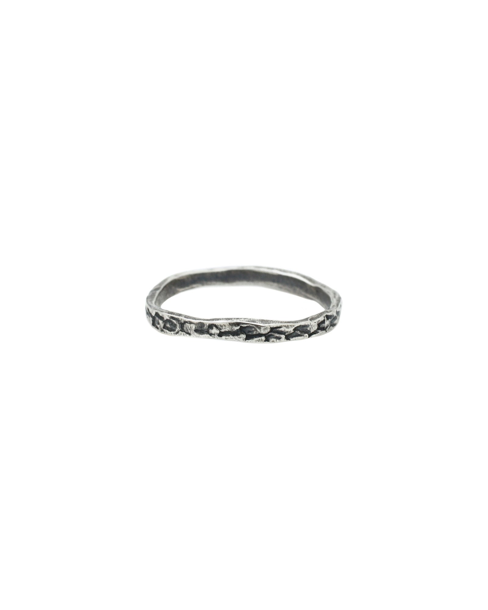 Snakeskin Ring | 2mm Oxidized Sterling Silver / 8.5