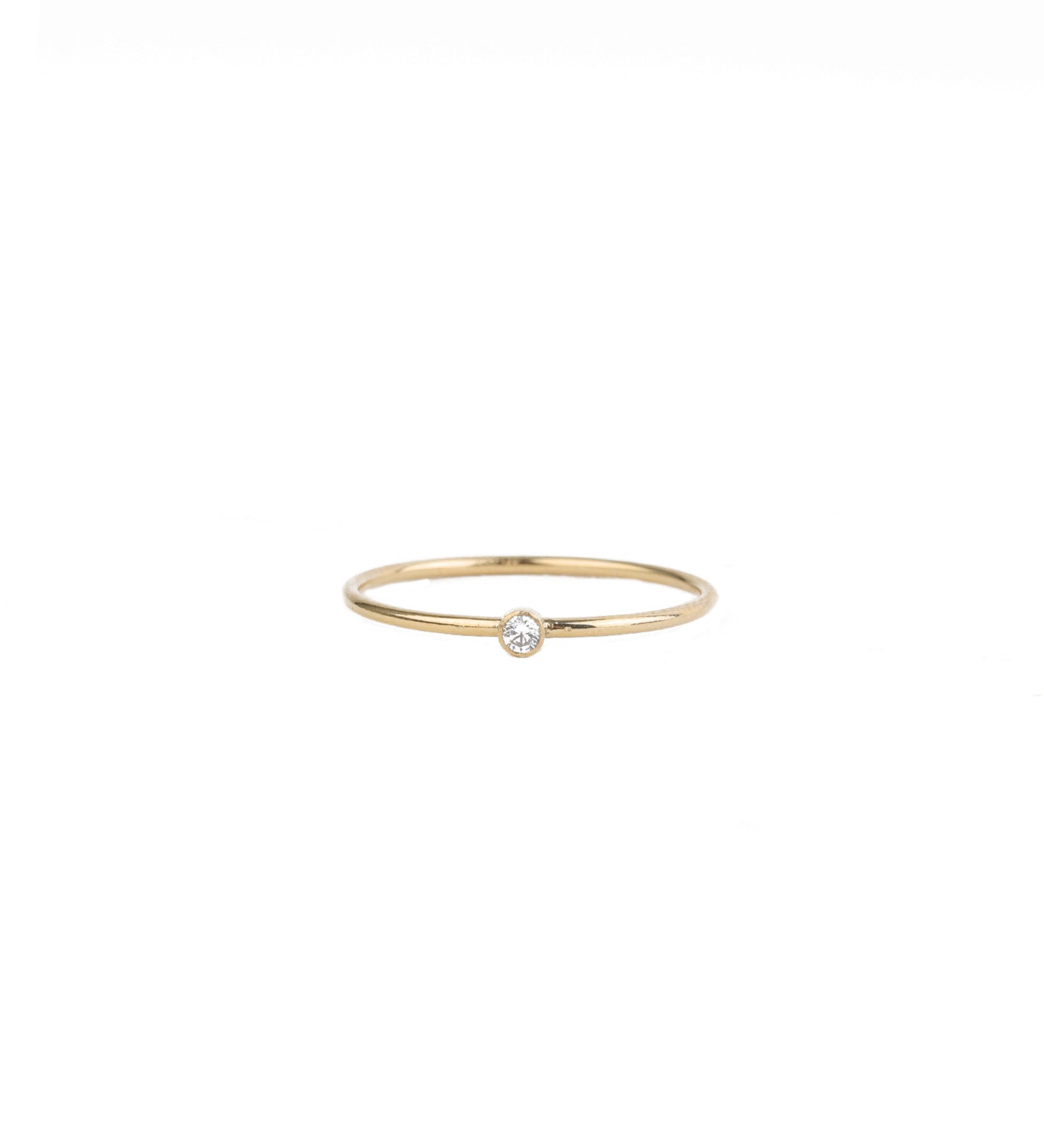 Bezel CZ Ring 14k Gold Filled, Cubic Zirconia / 5