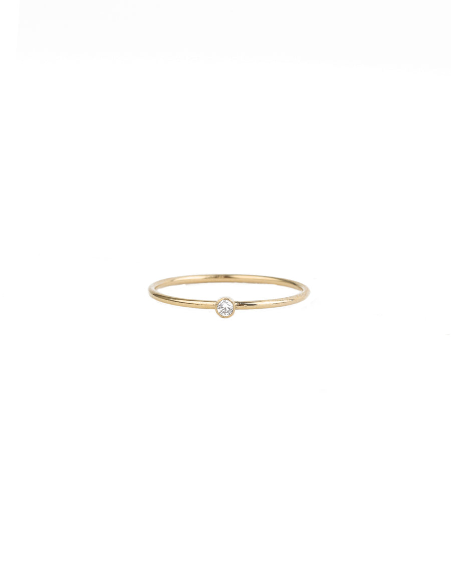 Bezel CZ Ring 14k Gold Filled, Cubic Zirconia / 5