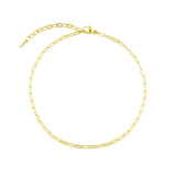 Paperclip Chain Anklet I XS 14k Gold Filled