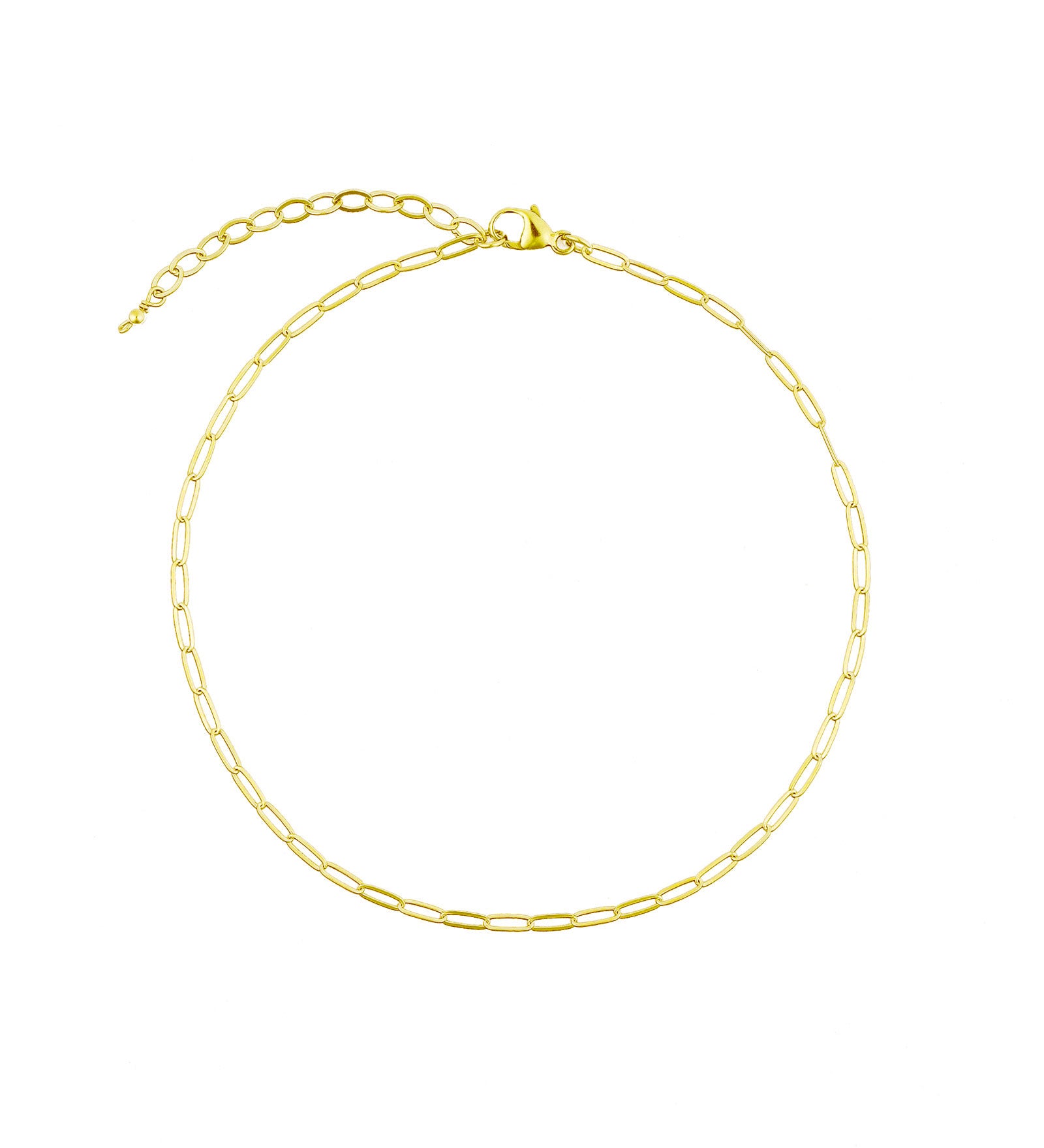 Paperclip Chain Anklet I XS 14k Gold Filled