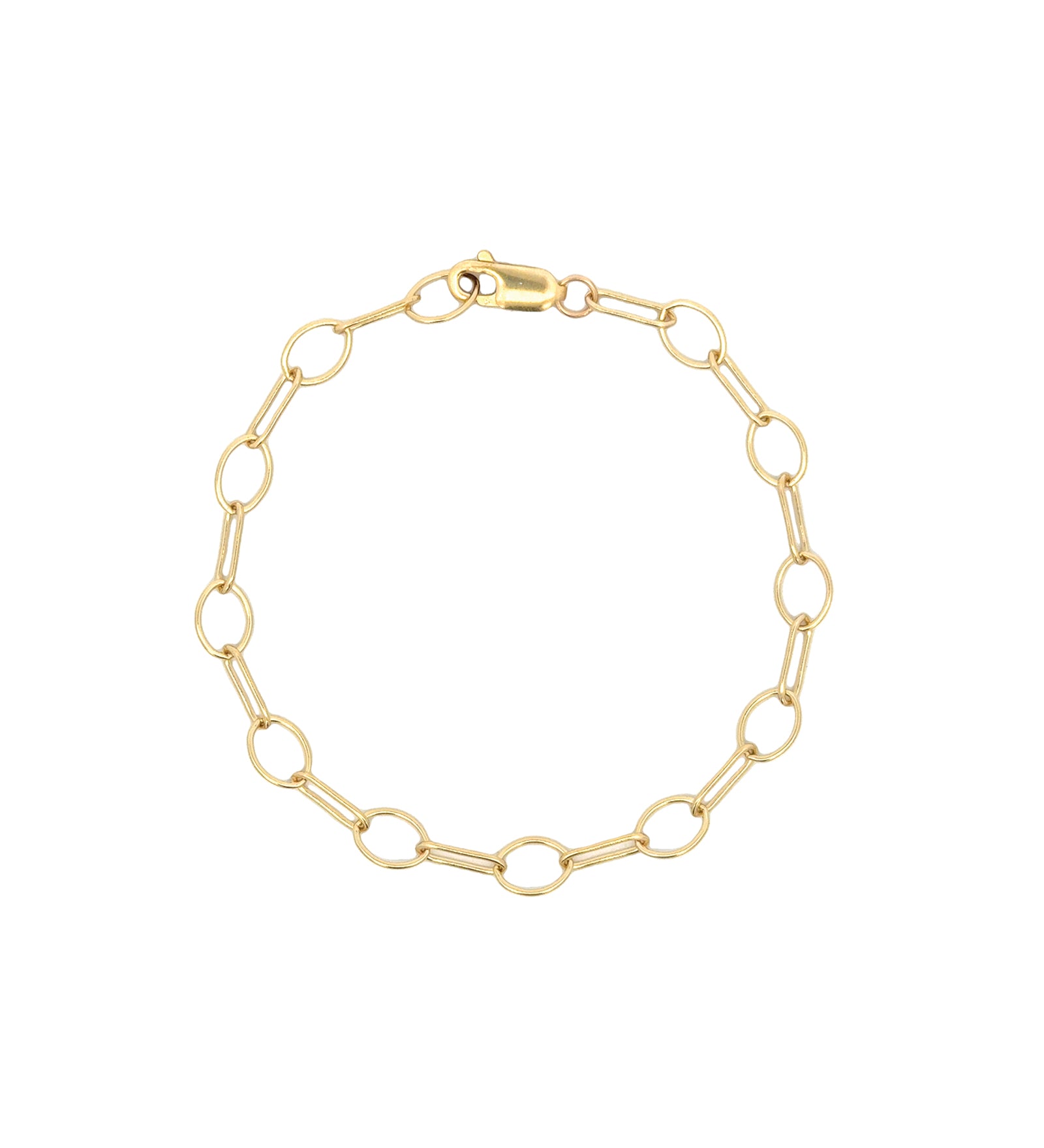 Oval Flat Link Bracelet 14k Gold Filled