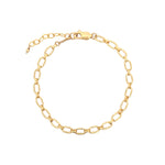 Oval Long Short Chain Bracelet 14k Gold Filled