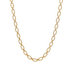 Oval Long Short Chain Necklace 14k Gold Filled