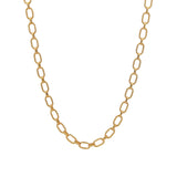 Oval Long Short Chain Necklace 14k Gold Filled