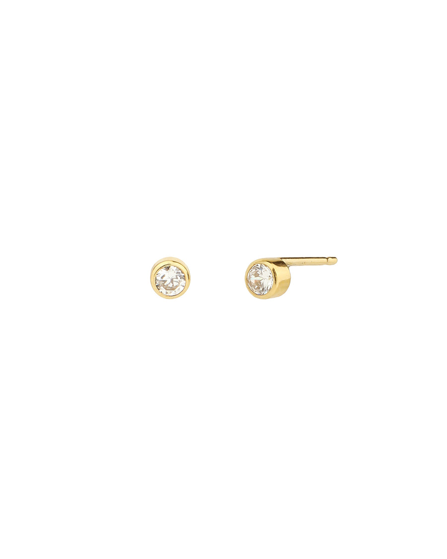 1 CZ Stud | 3mm 14k Gold Filled, Cubic Zirconia