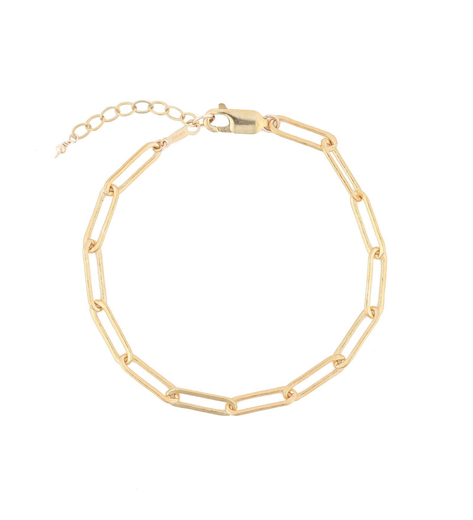 Paperclip Chain Bracelet | Large 14k Gold Filled