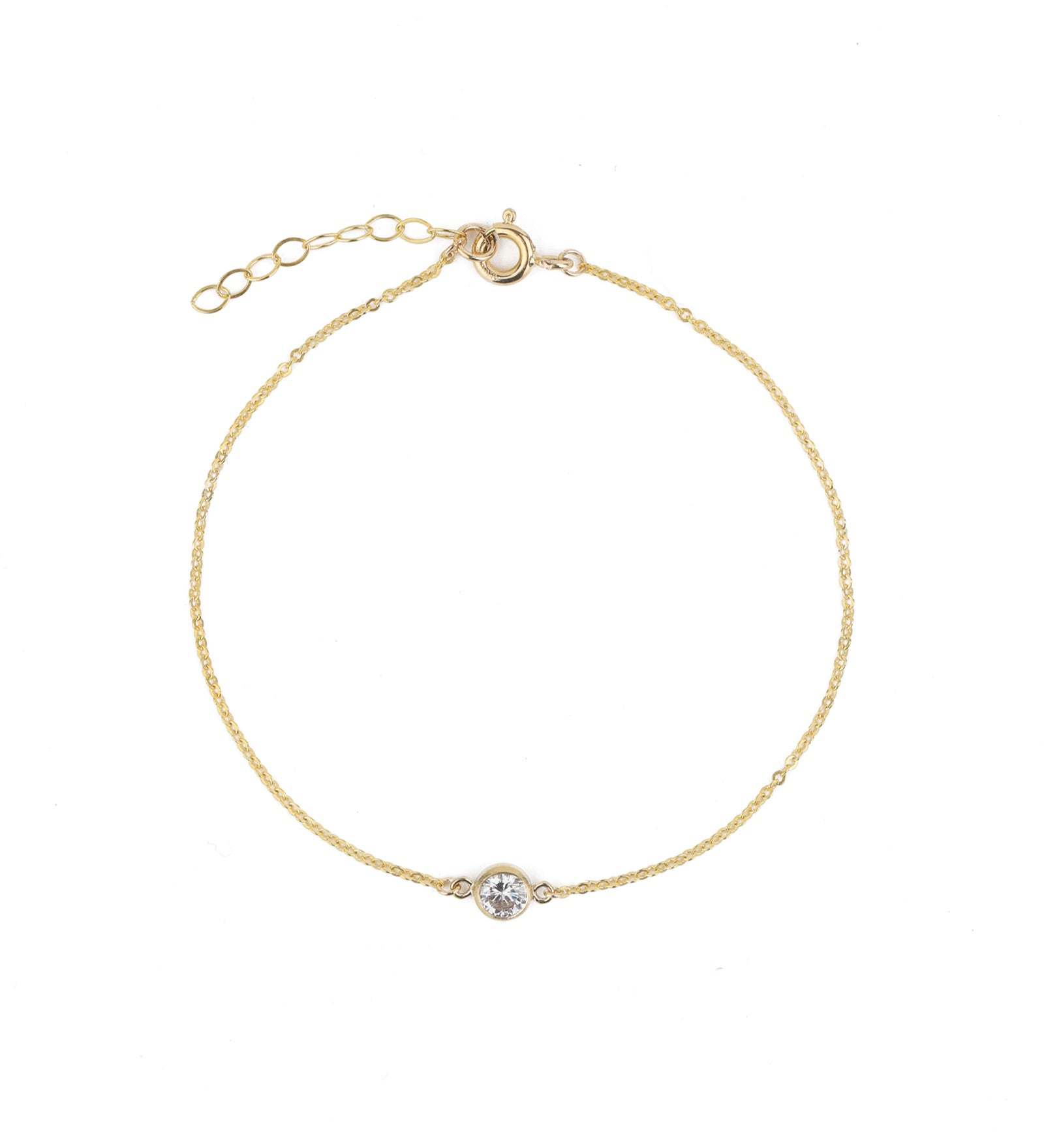 4mm CZ Bracelet 14k Gold Filled, Cubic Zirconia