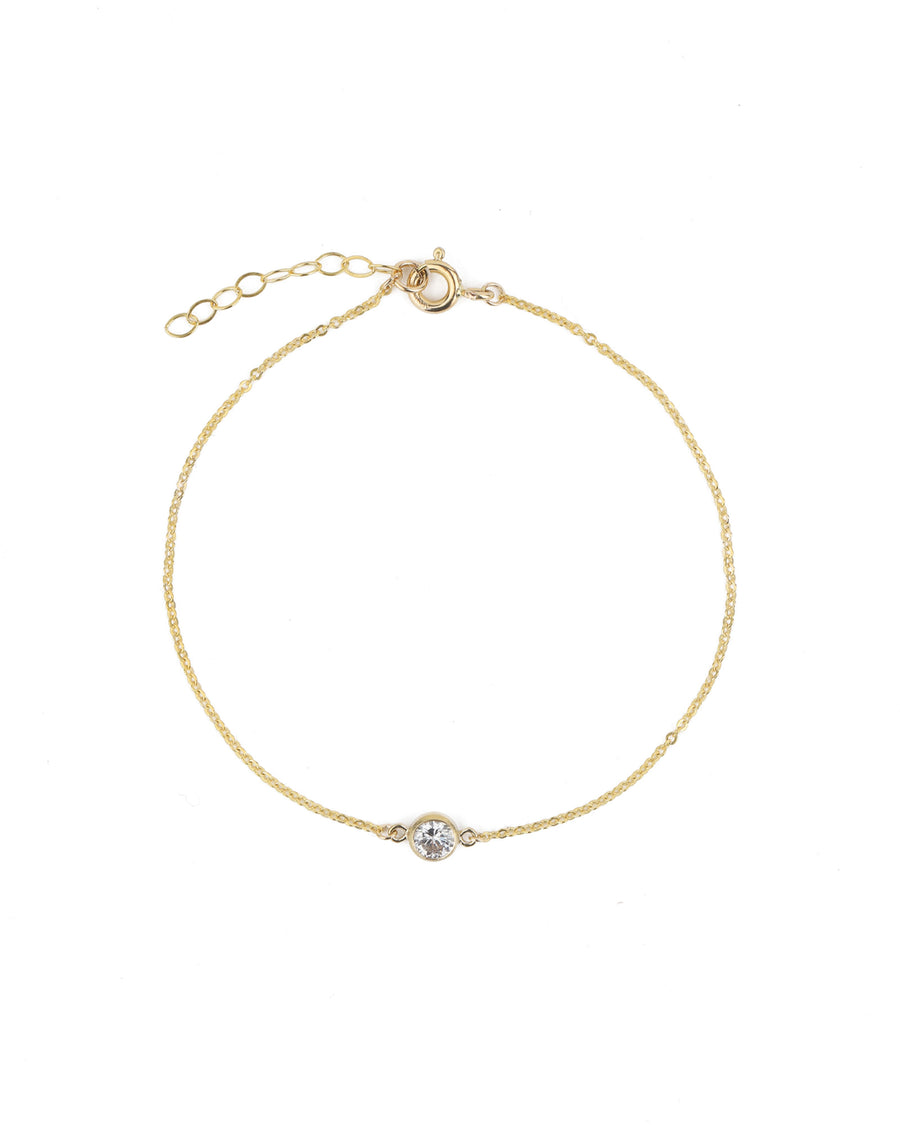 4mm CZ Bracelet 14k Gold Filled, Cubic Zirconia