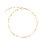 Paperclip Anklet | Medium 14k Gold Filled