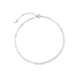 Paperclip Anklet | Small Sterling Silver