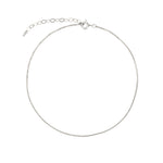 Square Box Chain Anklet Sterling Silver