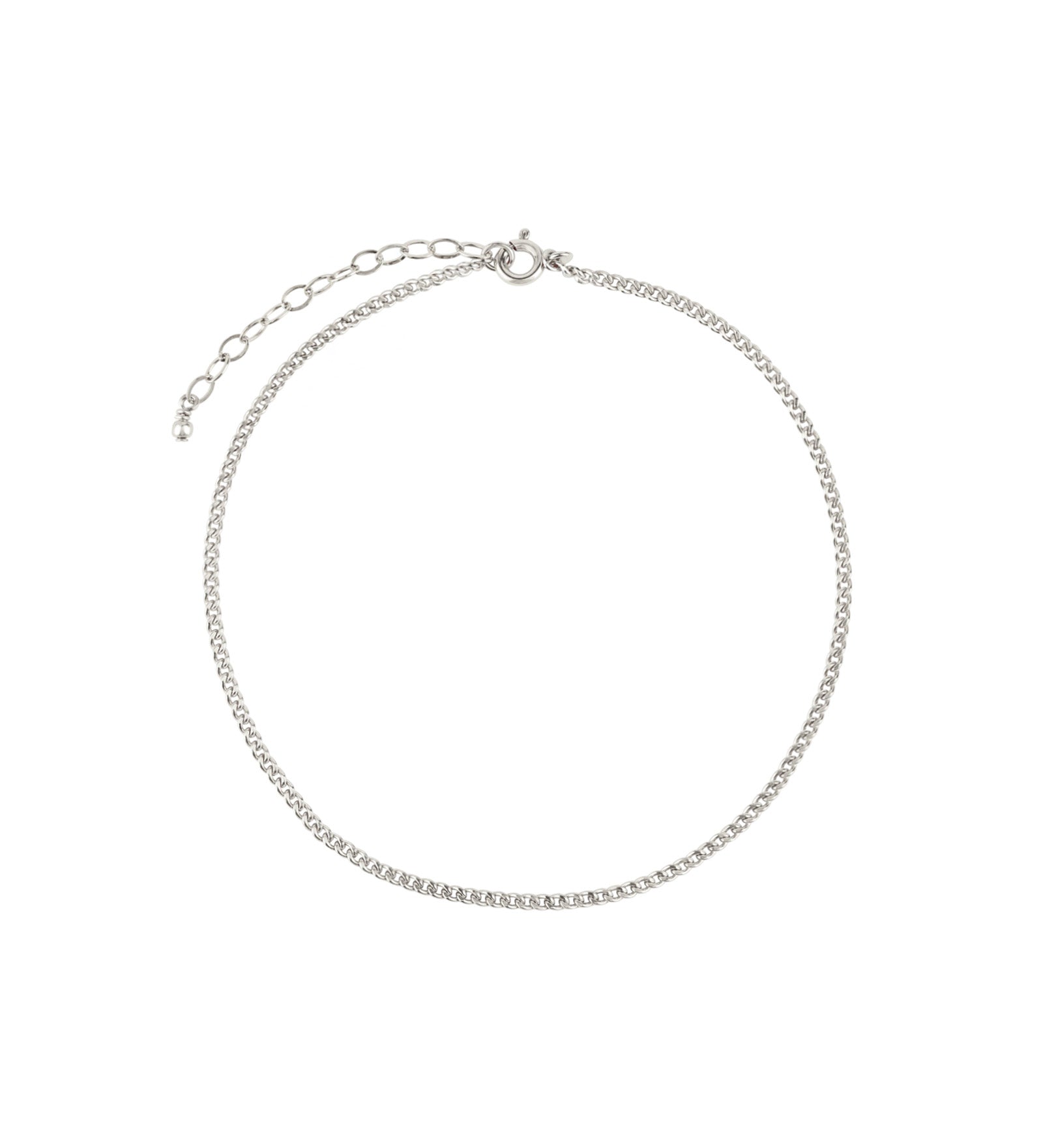 Curb Chain Anklet | Small Sterling Silver