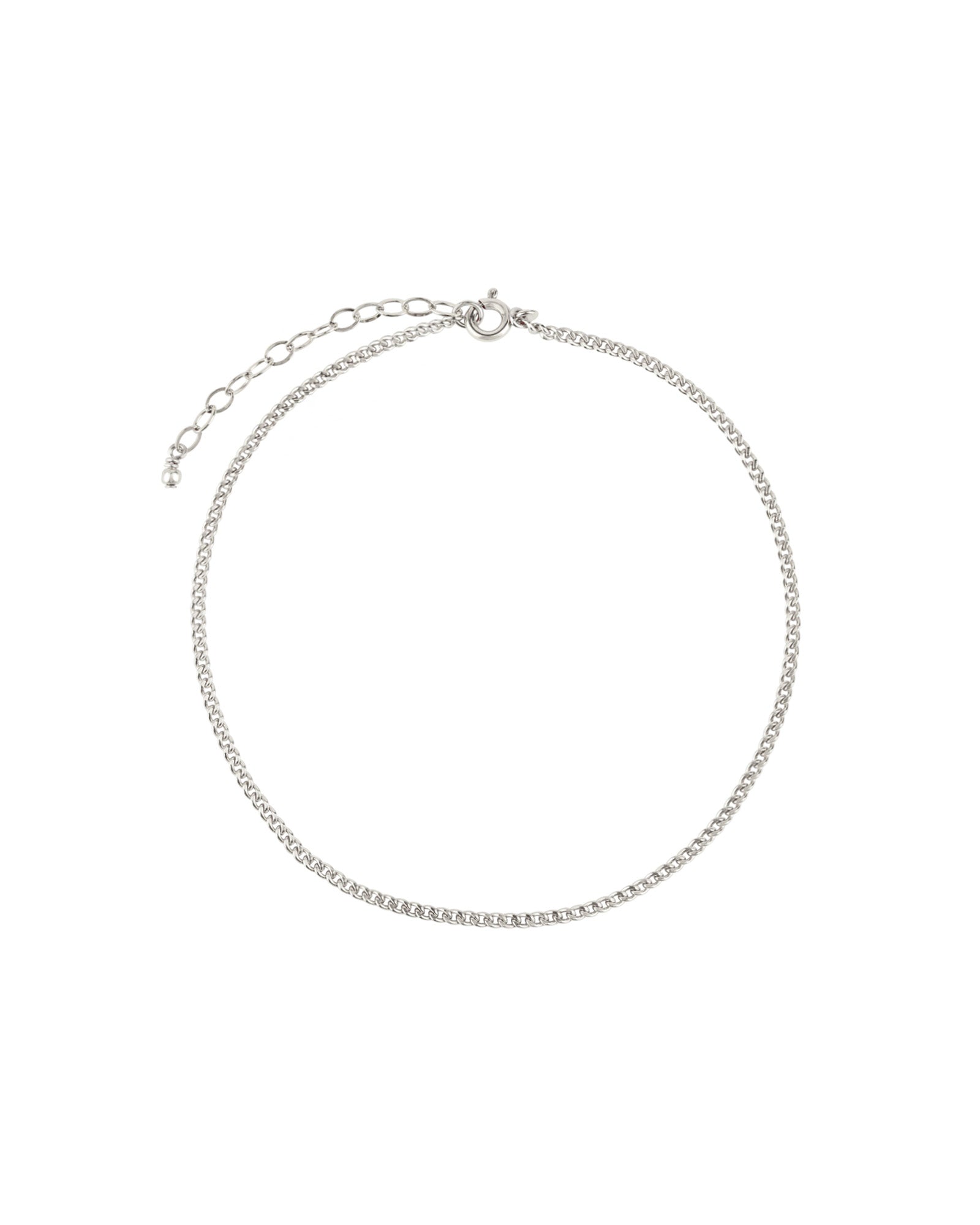 Curb Chain Anklet | Small Sterling Silver