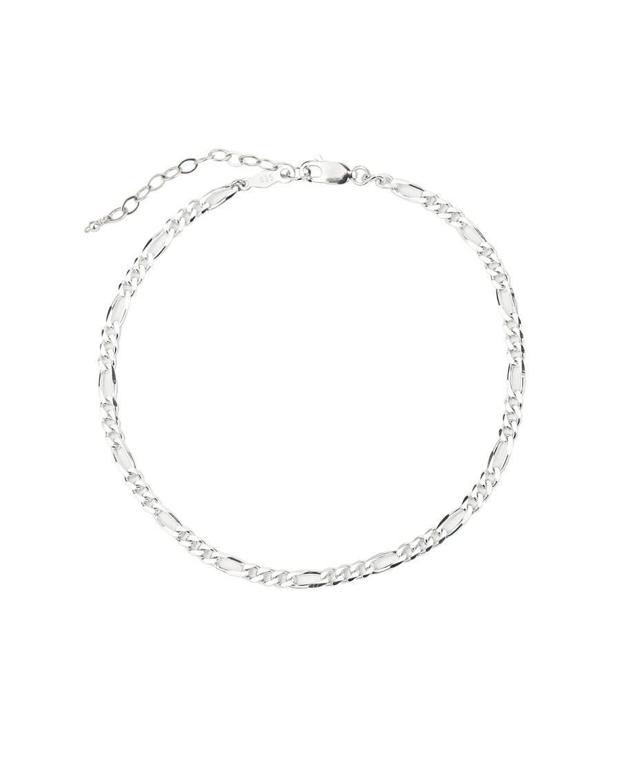 Figaro Chain Anklet | Large Sterling Silver